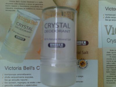 "Victoria Bell’s Crystal Deodorant" - кристален дезодорант с 24 часово действие - срещу изпотяване и неприятни миризми!
