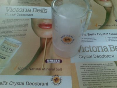 "Victoria Bell’s Crystal Deodorant" - кристален дезодорант с 24 часово действие - срещу изпотяване и неприятни миризми!