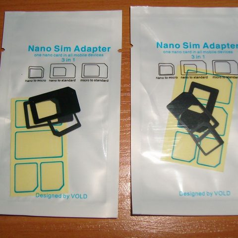 SIM card adapter (адаптер от нано SIM към микро,от нано SIM към стандартен SIM и от микро SIM към стандартен SIM)