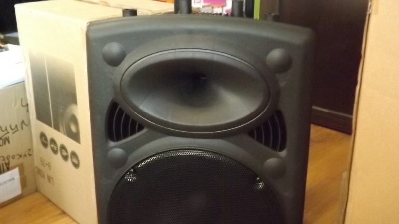 "LY-15" - МОЩНА КАРАОКЕ ТОНКОЛОНА С 15 ИНЧОВ БАС! С FM ТУНЕР, BLUETOOTH, 2 БЕЗЖИЧНИ МИКРОФОНА, ДИСТАНЦИОННО, ВГРАДЕН АКУМУЛАТОР и MP3 - ОТ SD КАРТА ИЛИ ФЛАШКА – снимка 4